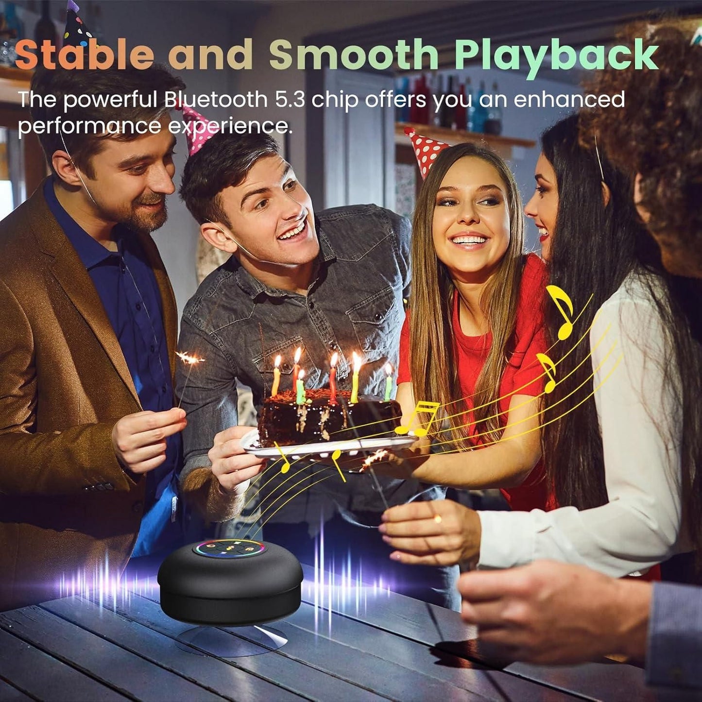 Suctionable Waterproof Bluetooth Speaker